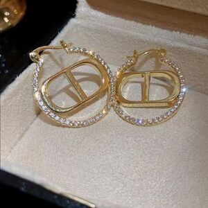 C Dior Style Classic Earrings